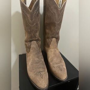 Vintage Tony Lama 6453 Suede cowboy boots 9D